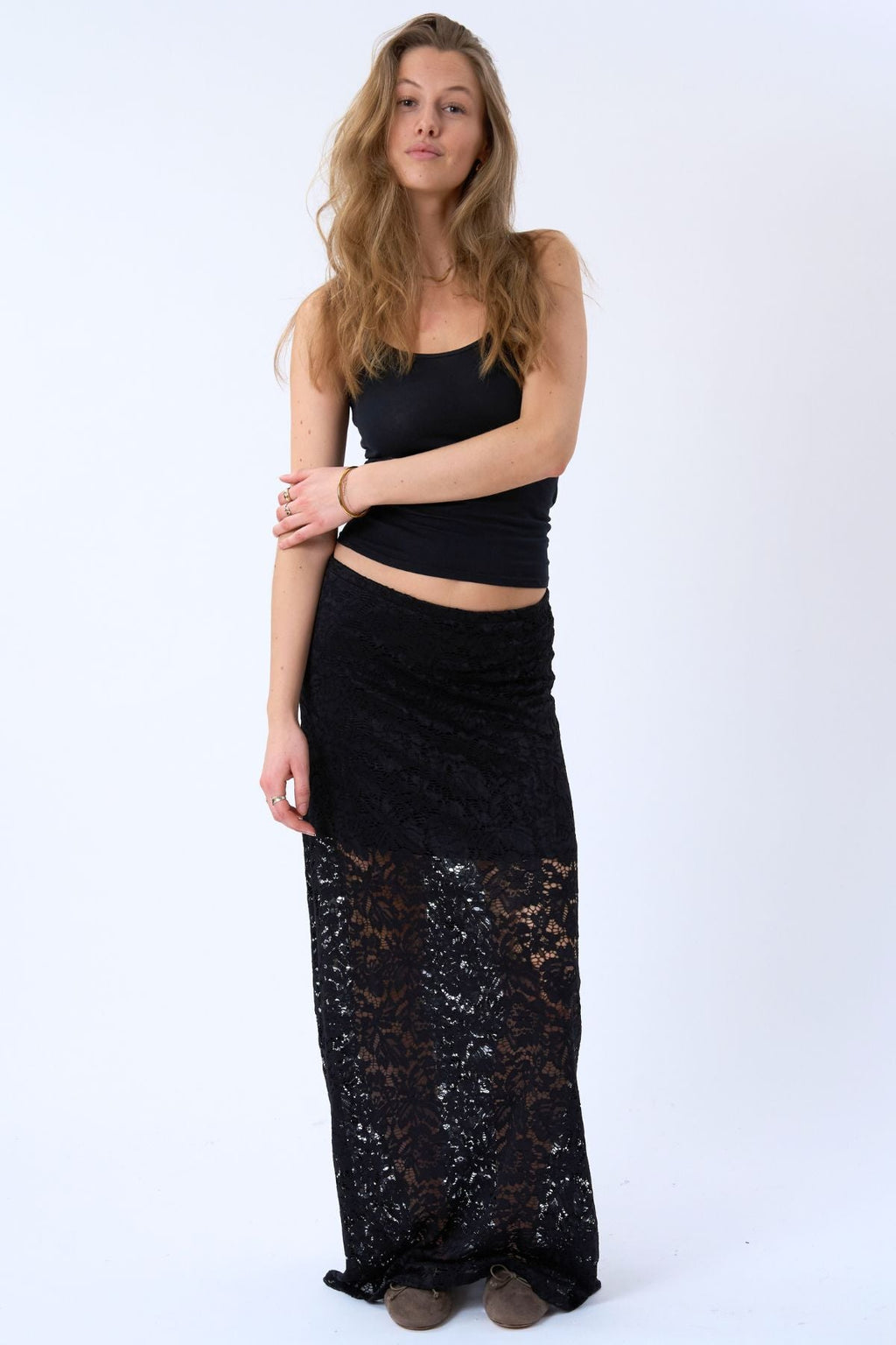 Amara Lace Maxi -hame - musta