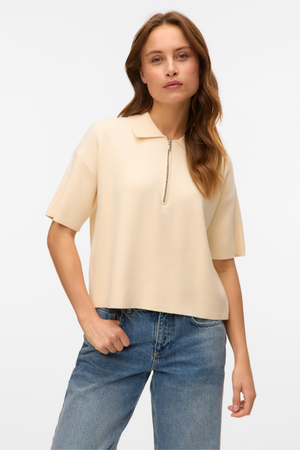 Kulta 2/4 Poloneck Pullover - koivu