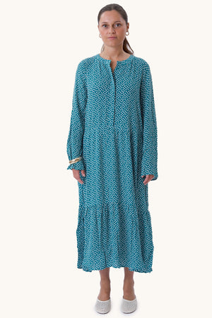 Anna -pitkähihainen mekko - Teal Green