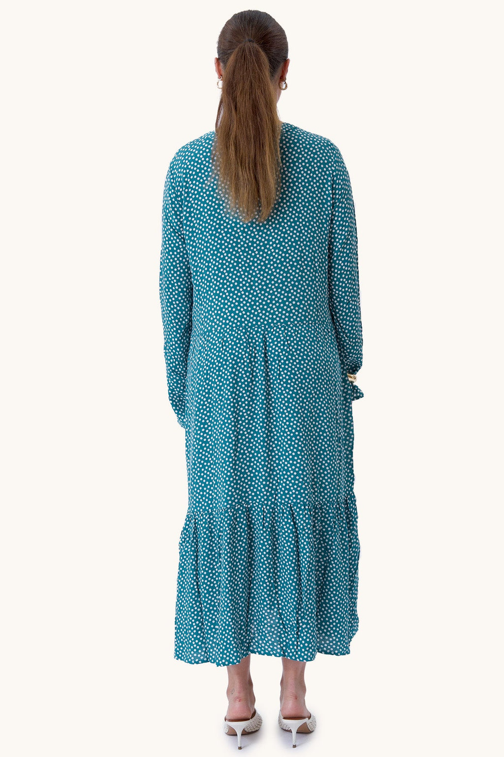 Anna -pitkähihainen mekko - Teal Green