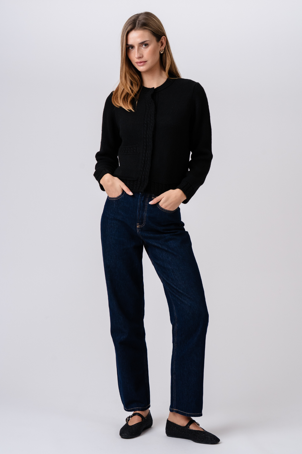 Emilie Knit -neuletakki - musta