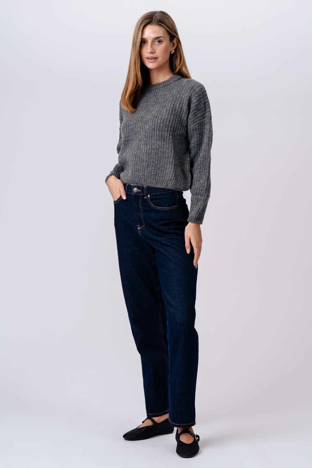 Gabriela Knit - Harmaa