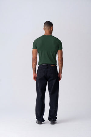 Muscle T-paita - Tummanvihreä