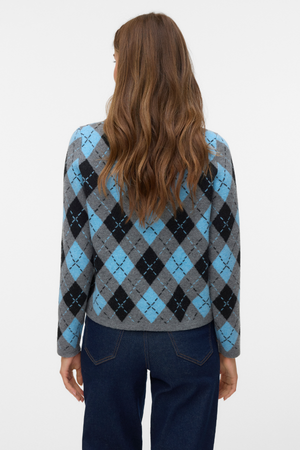 Giorgia O -kaula -neuletakki - Keskikokoinen harmaa melange