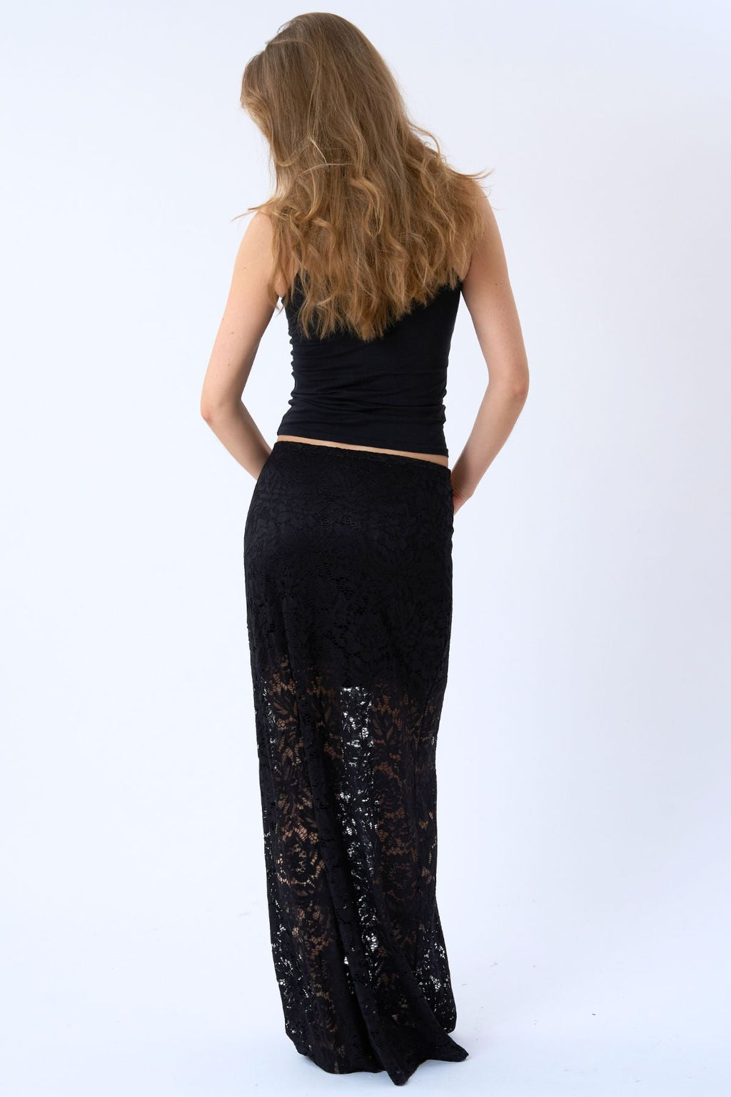 Amara Lace Maxi -hame - musta