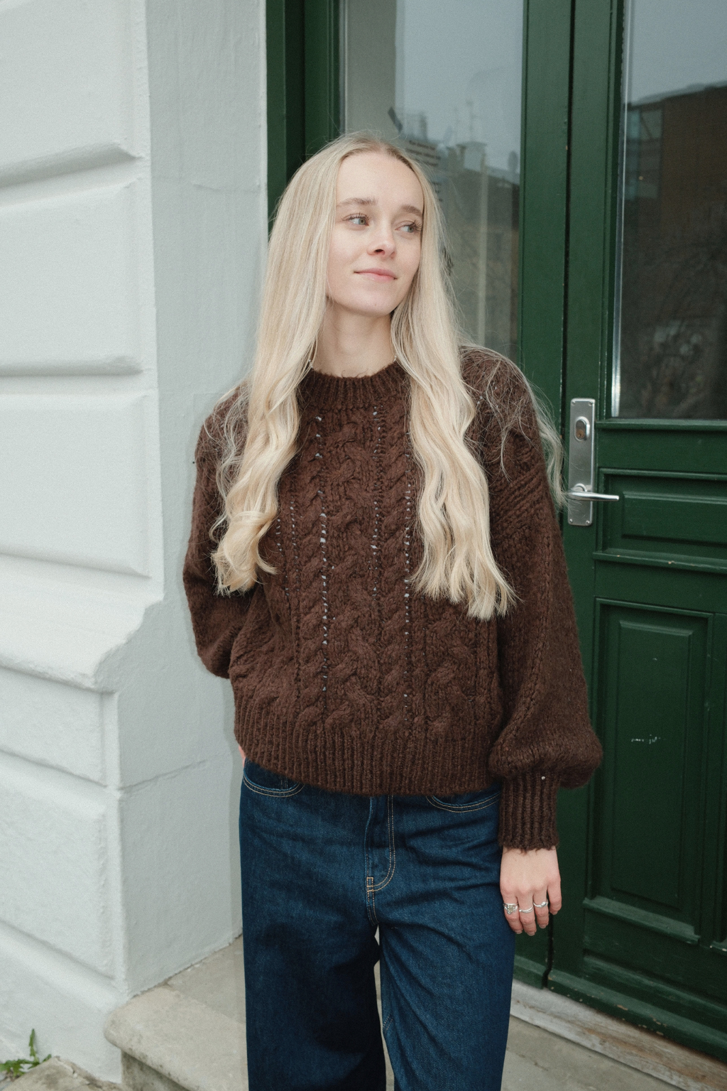 Emma Cable Knit - suklaa