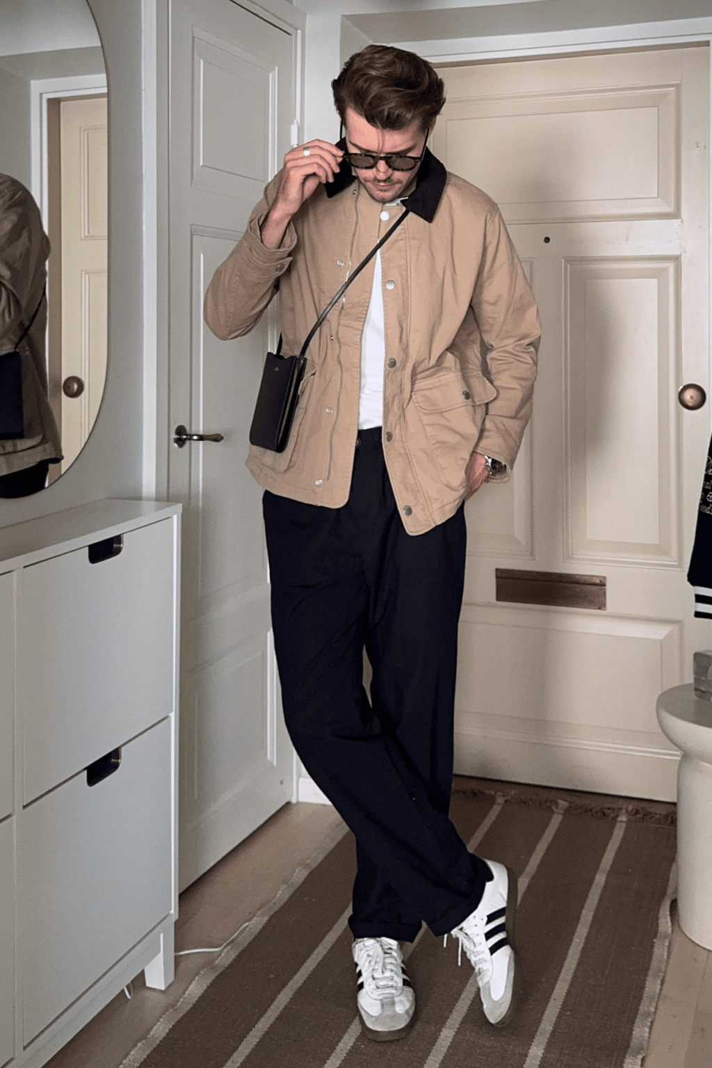 Twill -takki - tumma hiekka