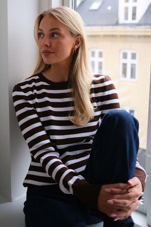 Maja raidallinen paita - ruskea