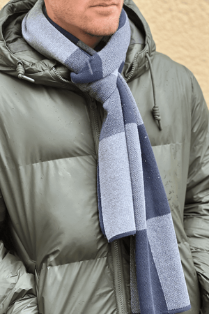 Huivi - Blue Long Grid