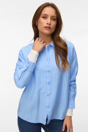 Kaja Ls Shirt - Vista Blue Sandra