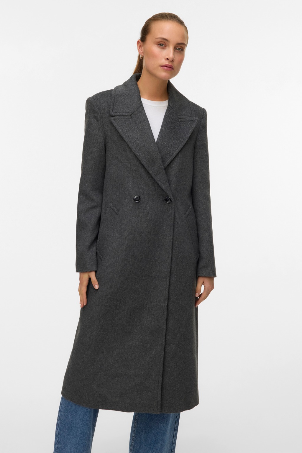 Garner Long Coat - keskikokoinen harmaa melange