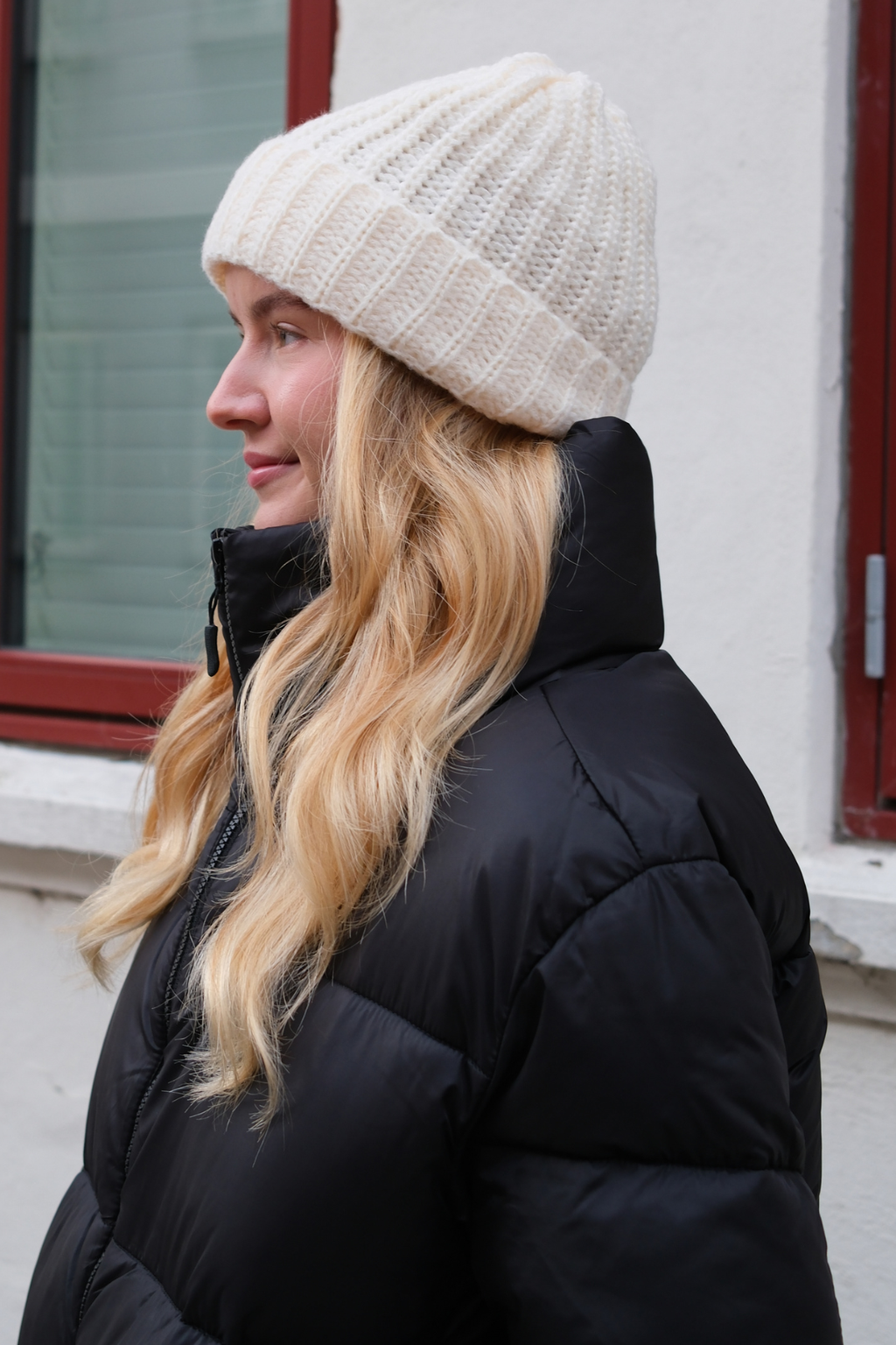 Ribbed Beanie - vaalea beige