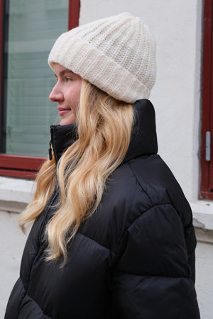 Ribbed Beanie - vaalea beige