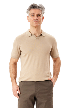 Nathan Knit Polo - hiekka