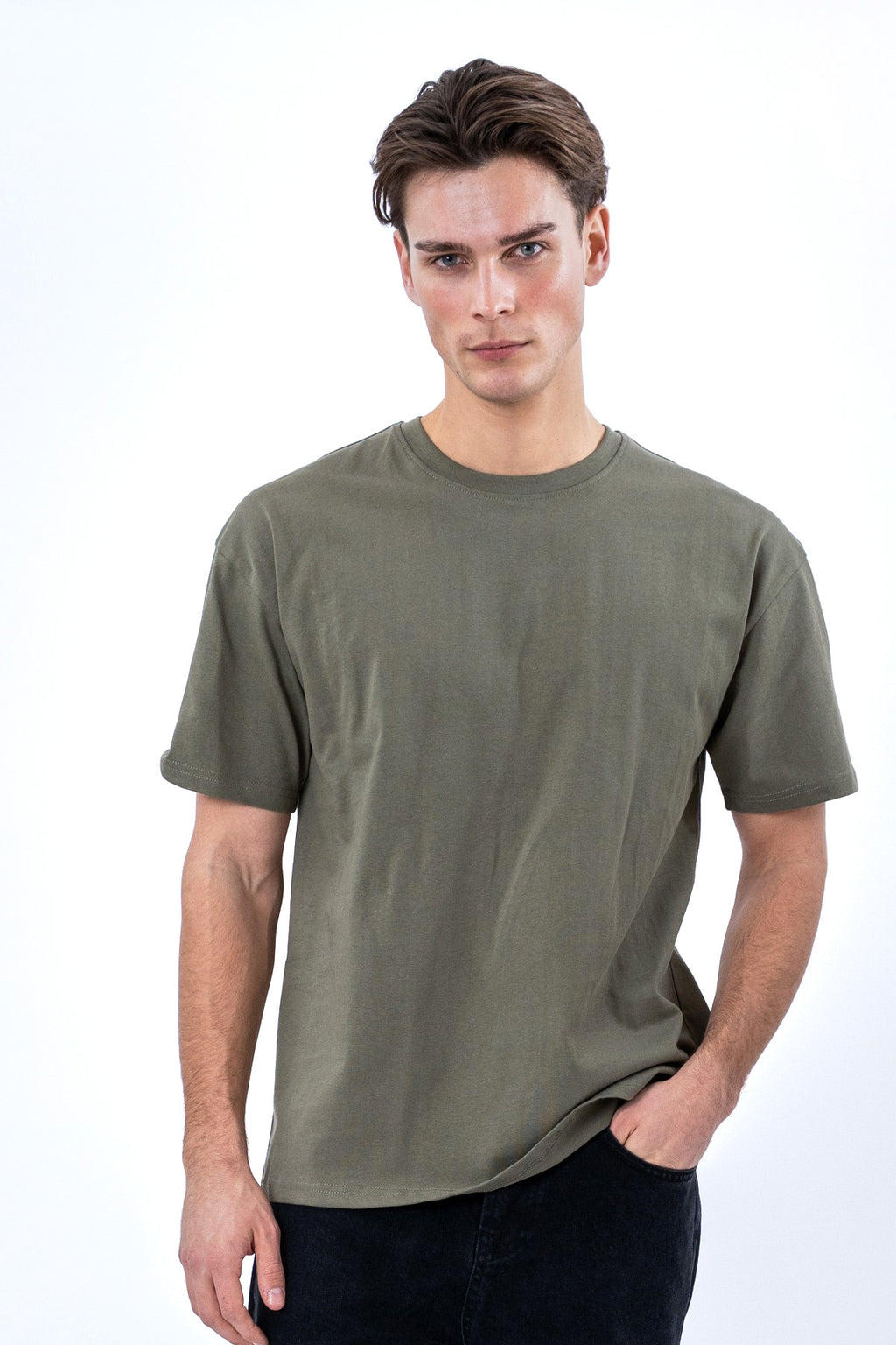 Boxy T-paita - Olive