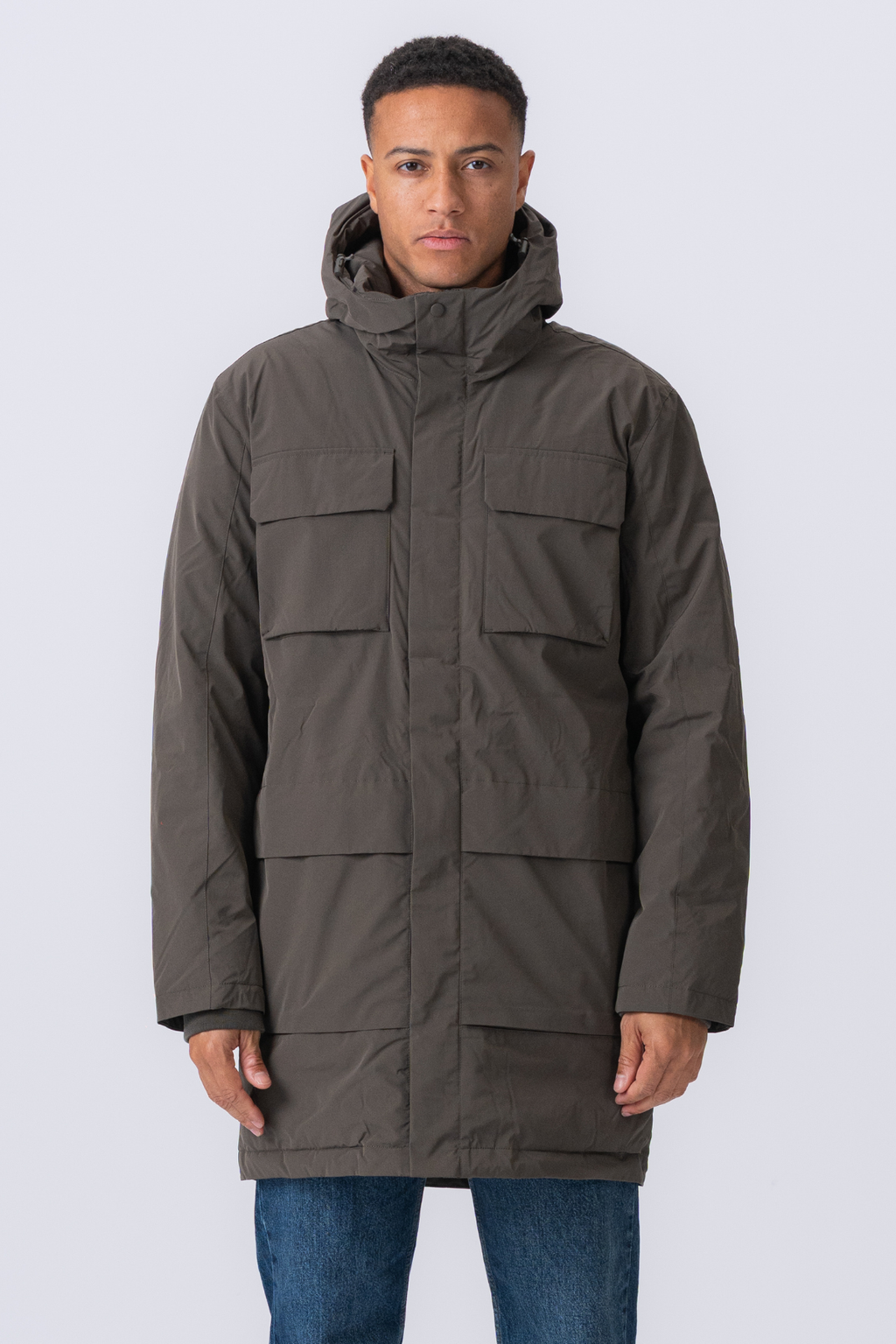 Edmund Long Parka -takki - musta