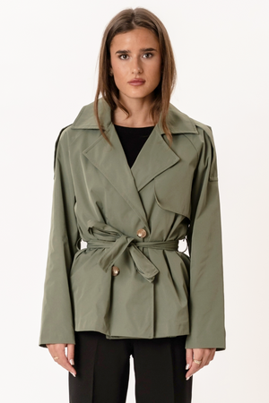 Sia lyhyt trenssitakki - Khaki