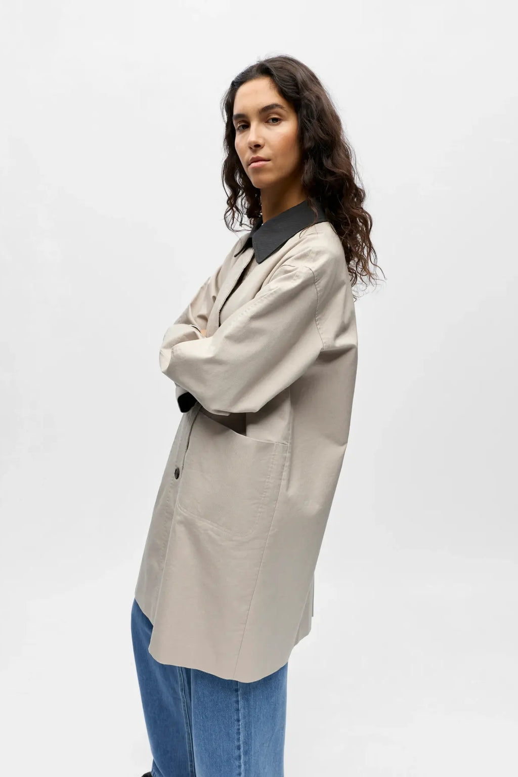 Alora Long Trenchcoat - Koivumagneetti