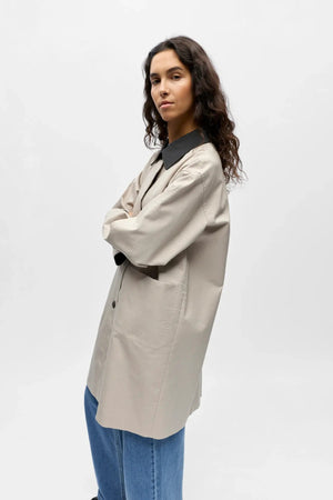 Alora Long Trenchcoat - Koivumagneetti