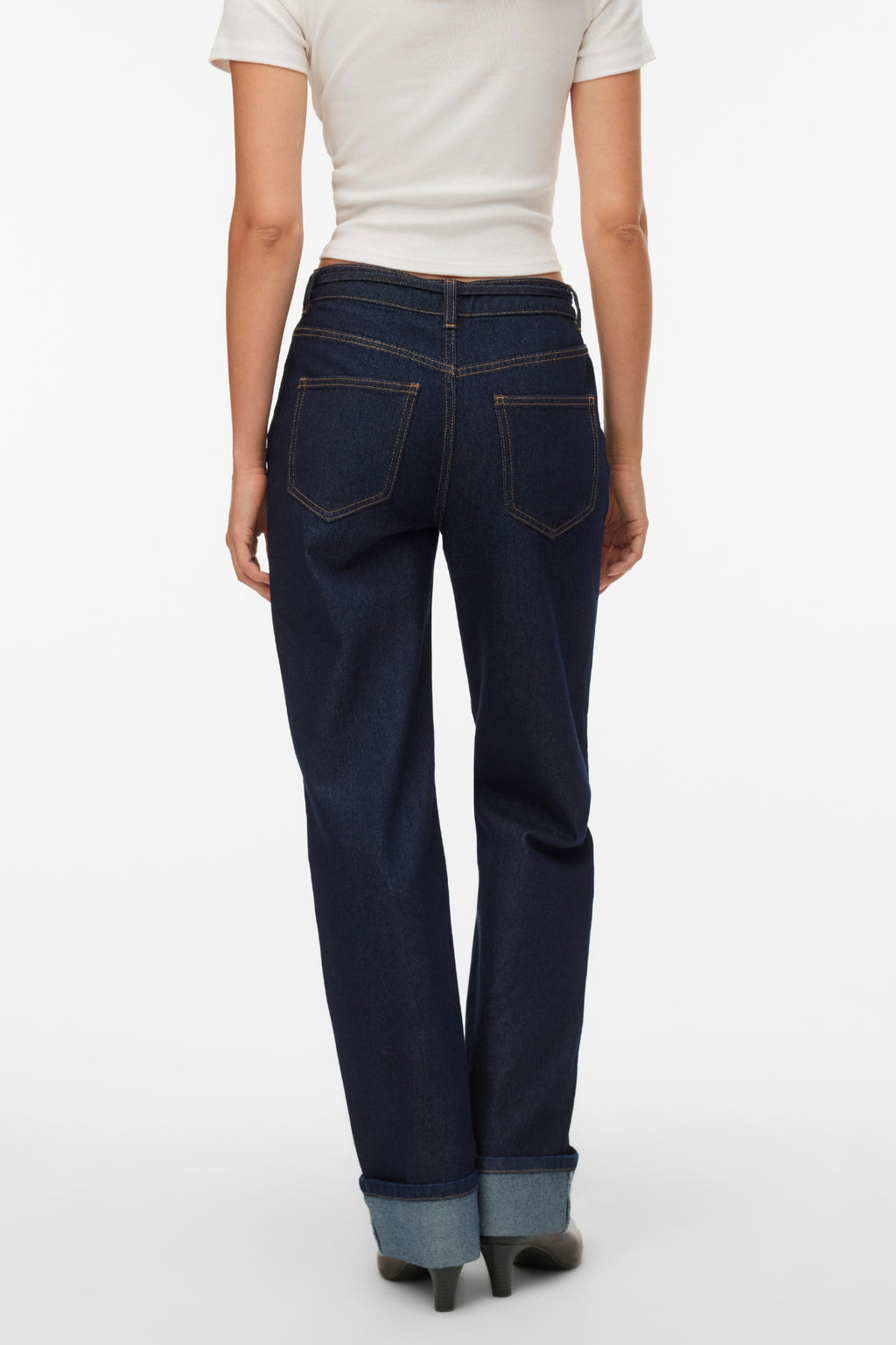 Allison Straight Rosebelt - tummansininen denim