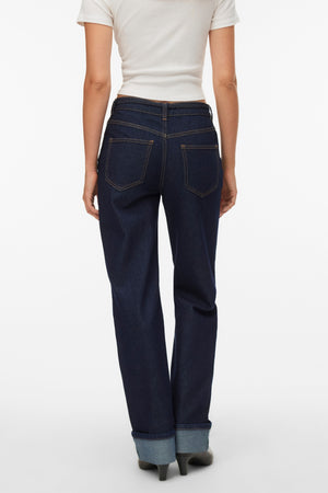 Allison Straight Rosebelt - tummansininen denim