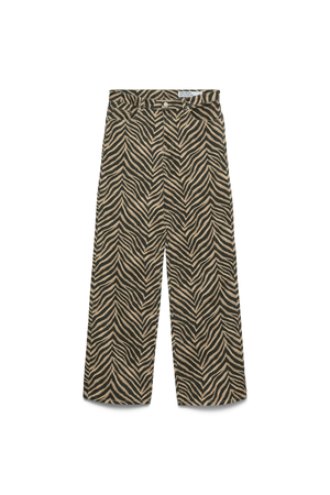 Tessa Wide Stretch Farkut - Silver Mink Zebra