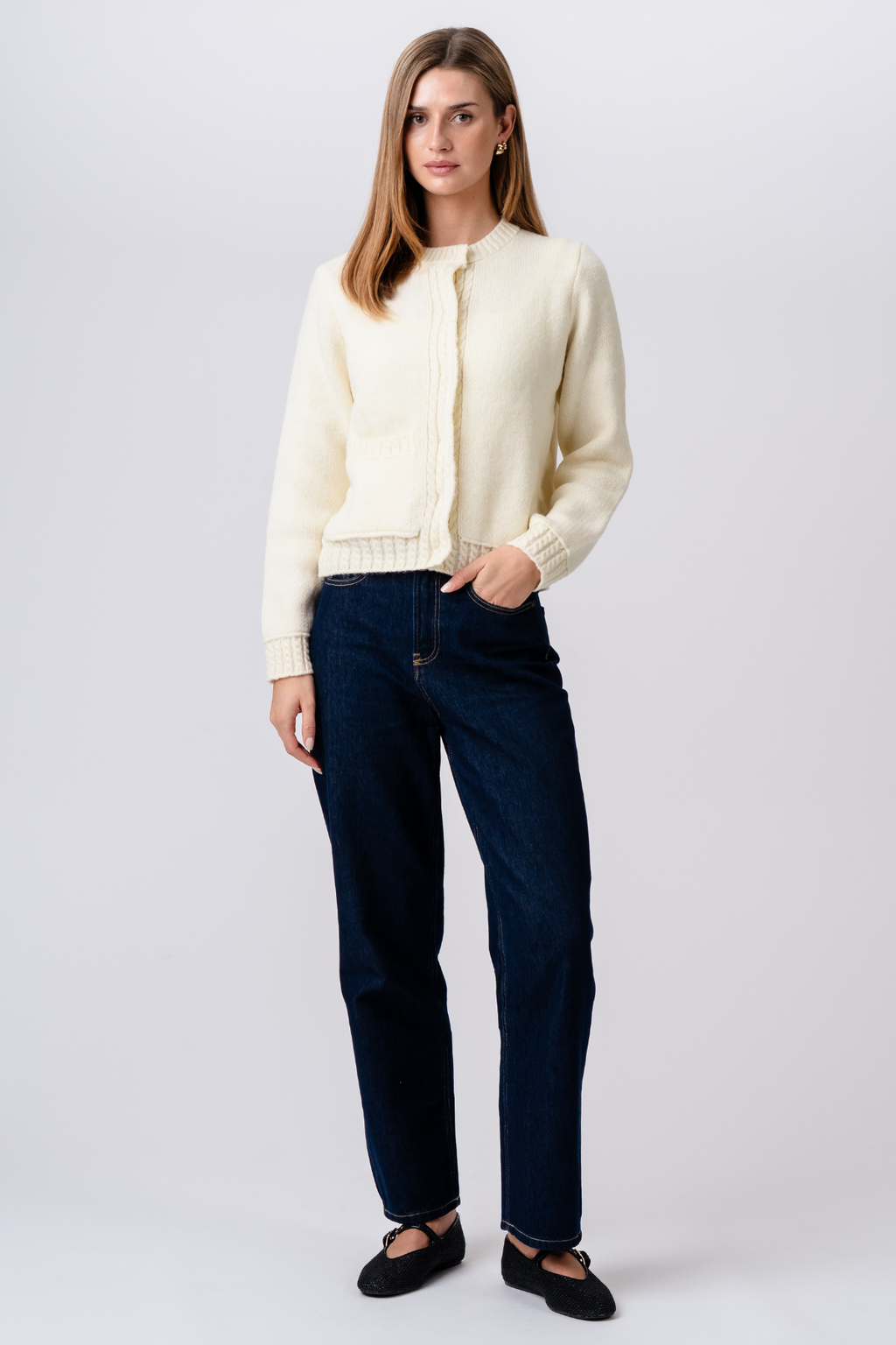 Emilie Knit -neuletakki - beige