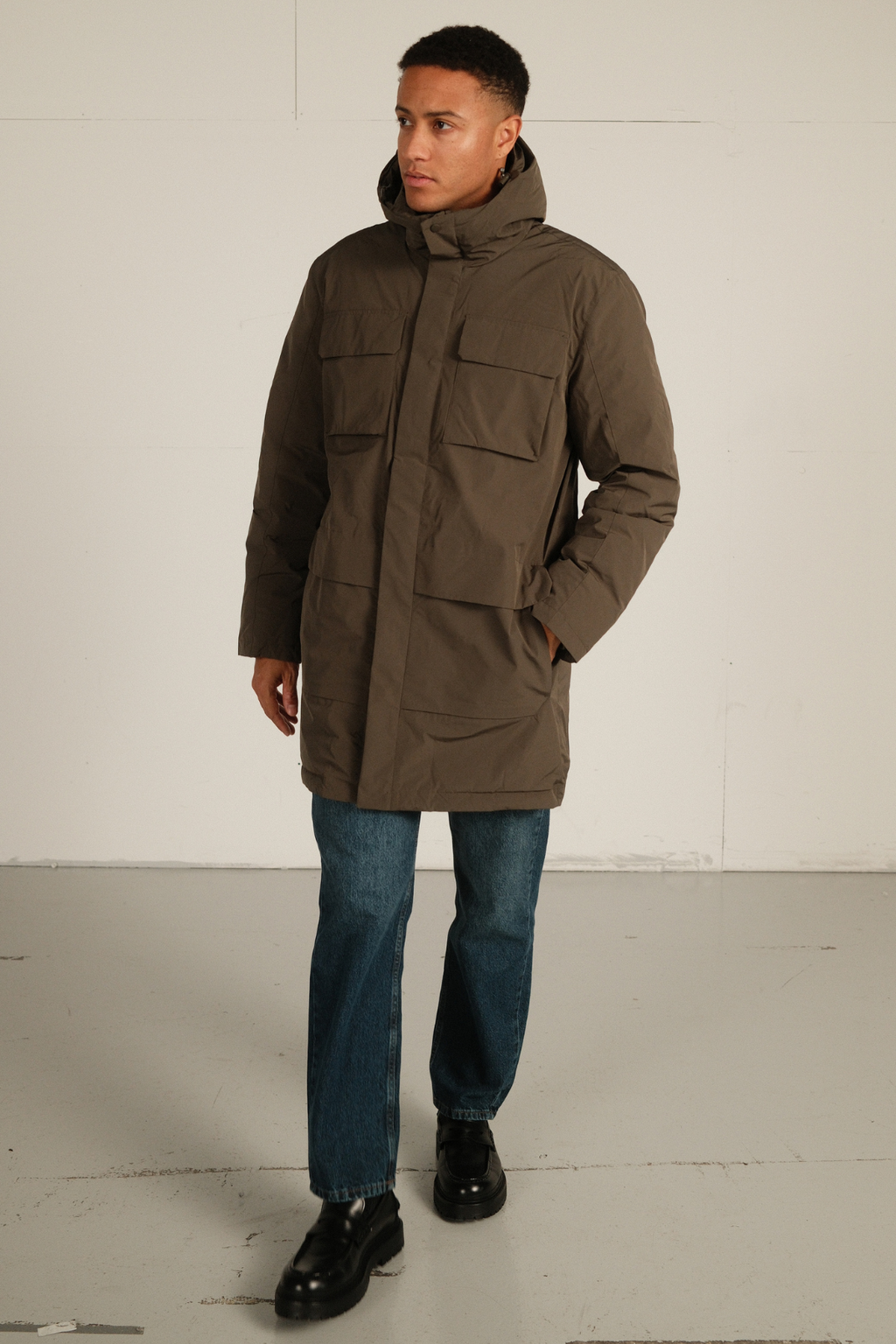 Edmund Long Parka -takki - musta
