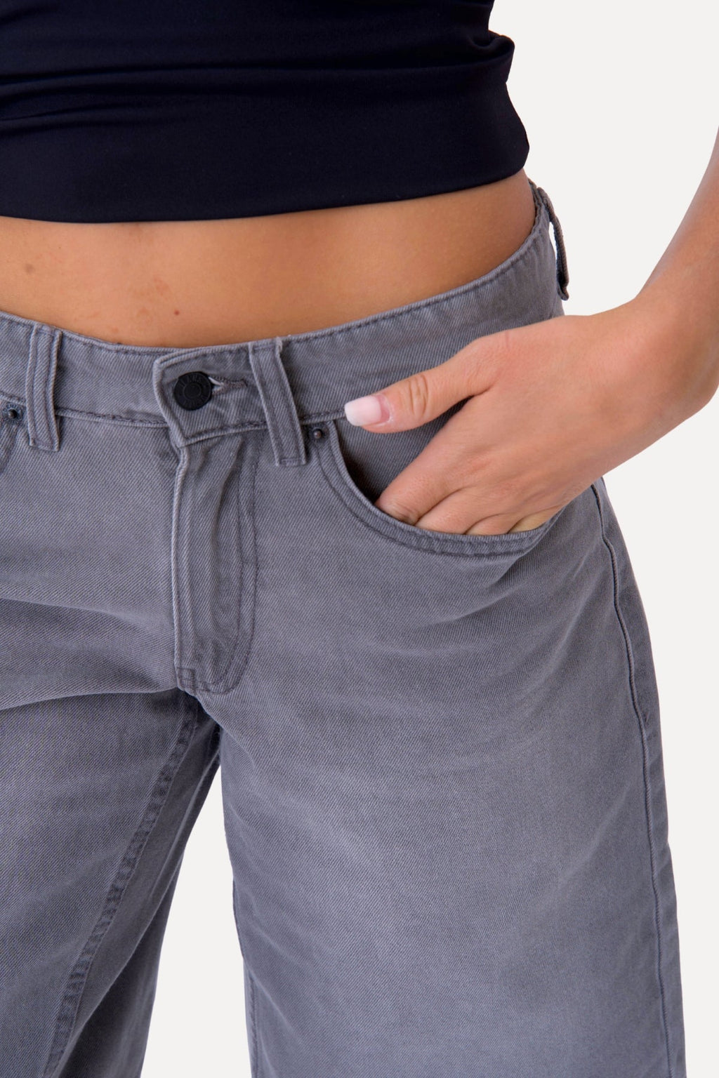 Denim Shorts - Harmaa