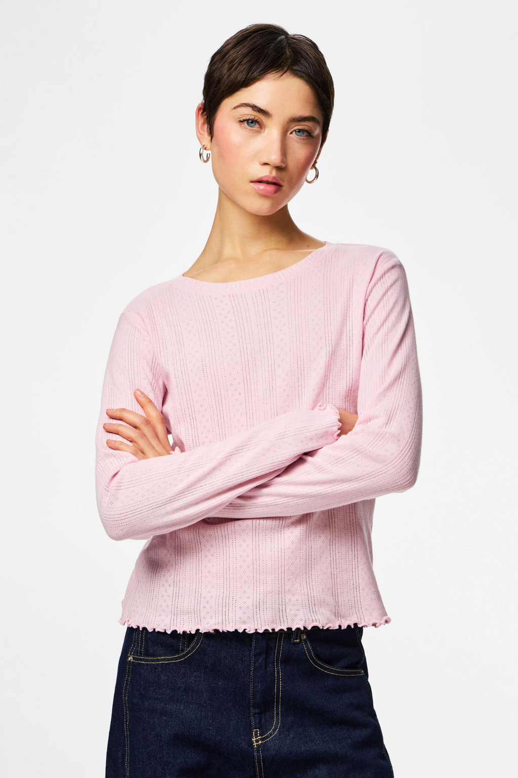 Marie O-neck toppi - Roseate Spoonbill