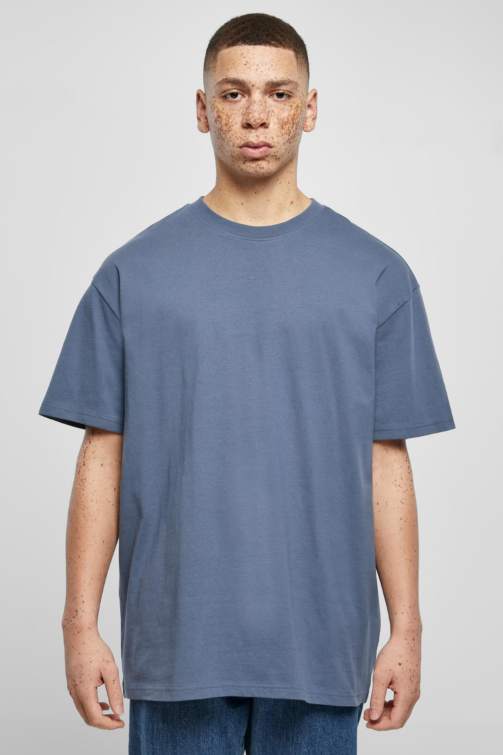 Raskas Oversized T -paita - vintage sininen