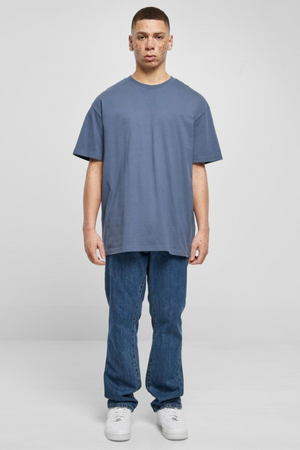 Raskas Oversized T -paita - vintage sininen