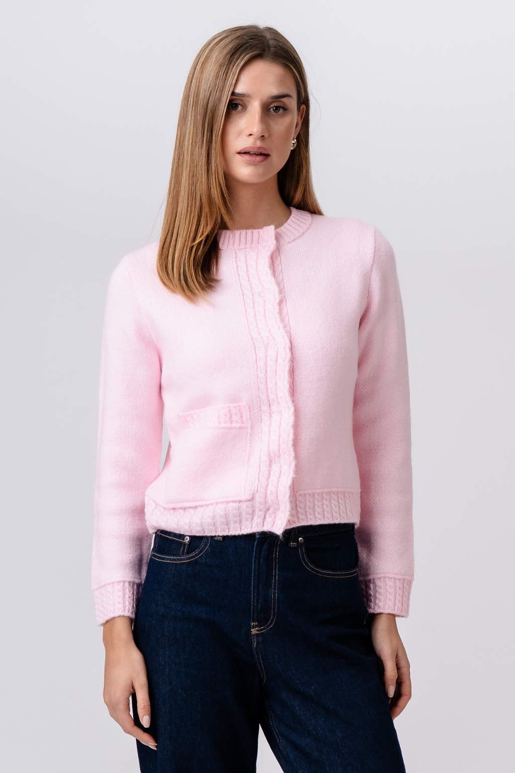 Emilie Knit -neuletakki - vaaleanpunainen