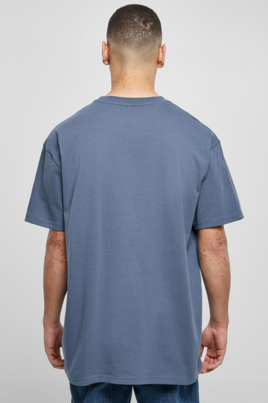 Raskas Oversized T -paita - vintage sininen