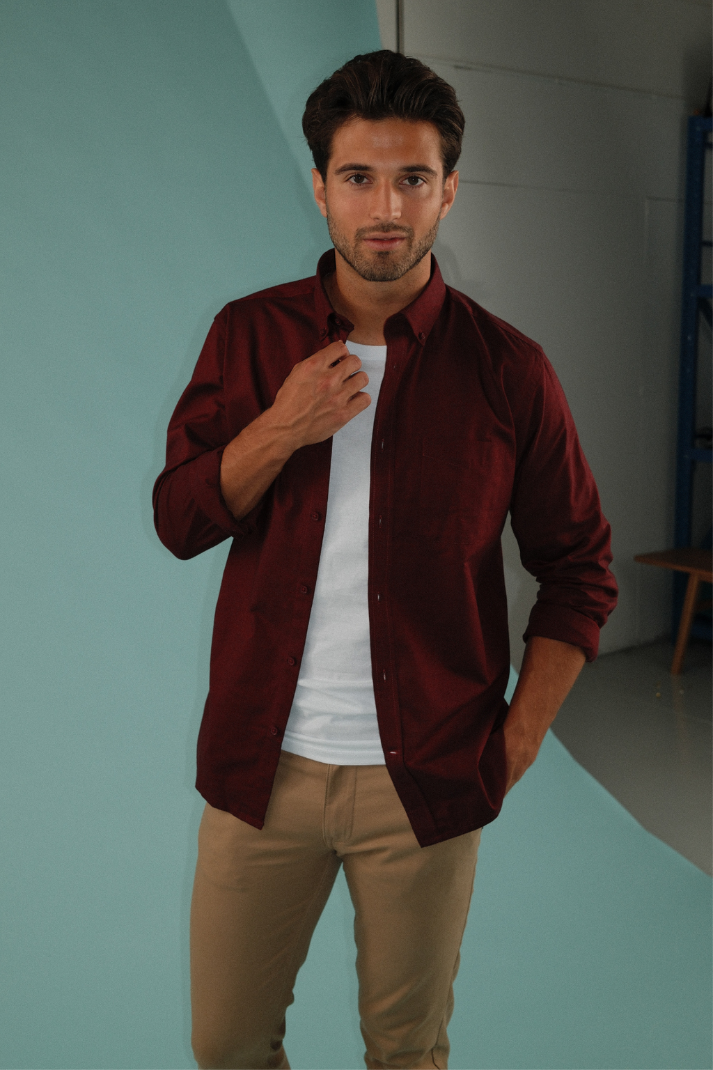 The Original Performance Oxford -paita ™ tal - Bordeaux