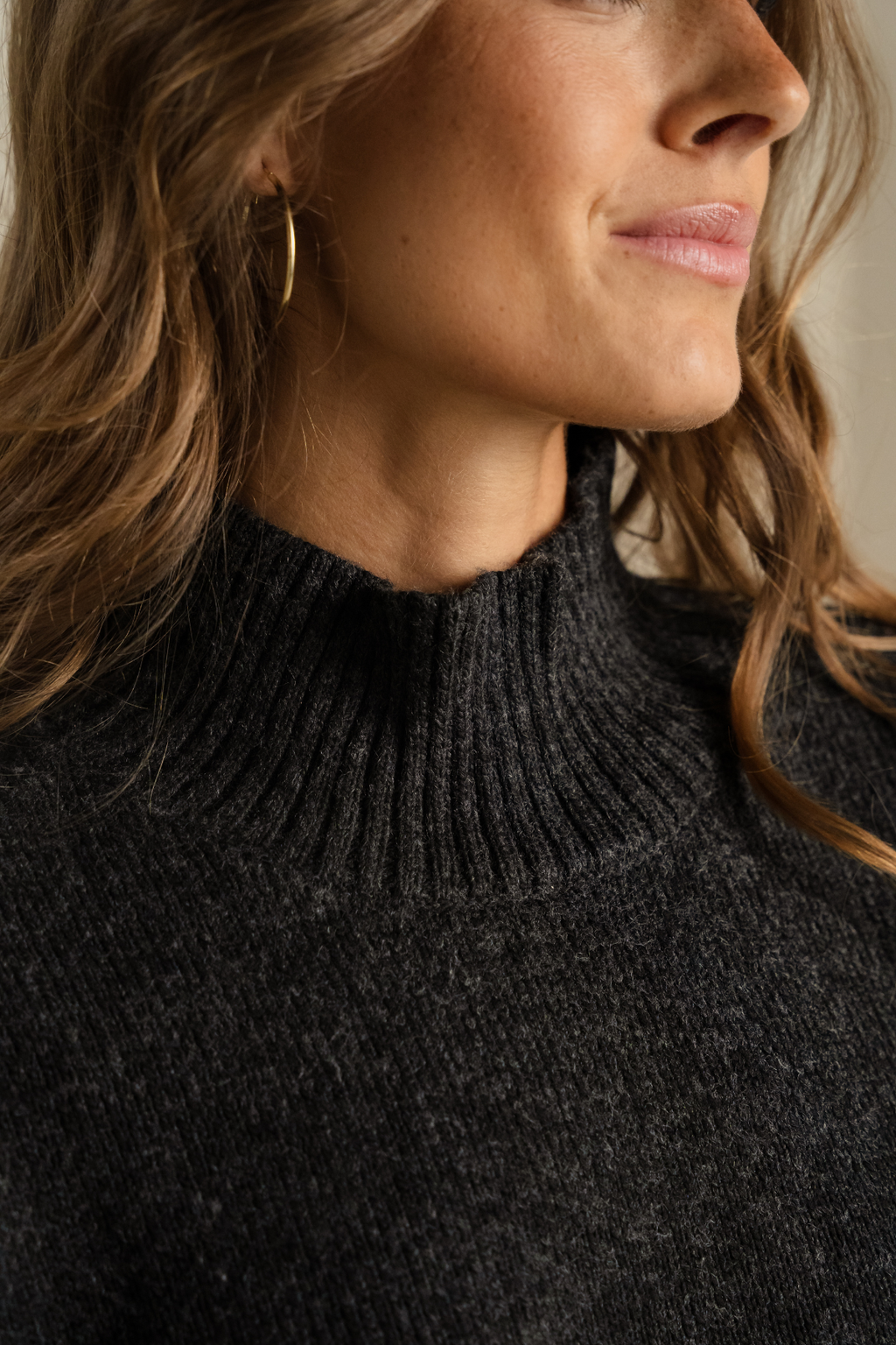 Emma Knit - tummanharmaa melange