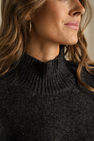 Emma Knit - tummanharmaa melange