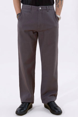 Straight Cotton Chino - harmaa