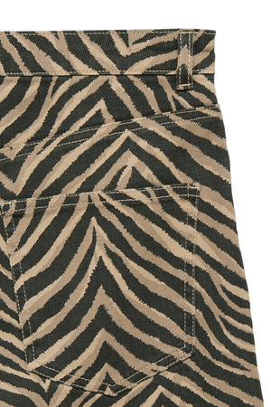 Tessa Wide Stretch Farkut - Silver Mink Zebra
