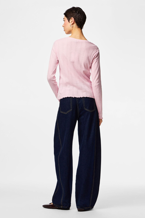 Marie O-neck toppi - Roseate Spoonbill