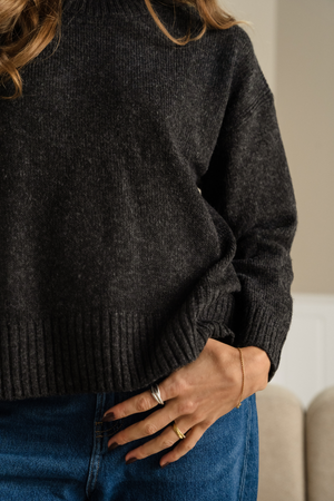 Emma Knit - tummanharmaa melange