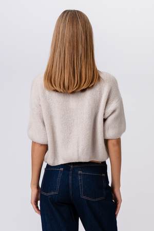 Mary lyhythihainen neule - beige