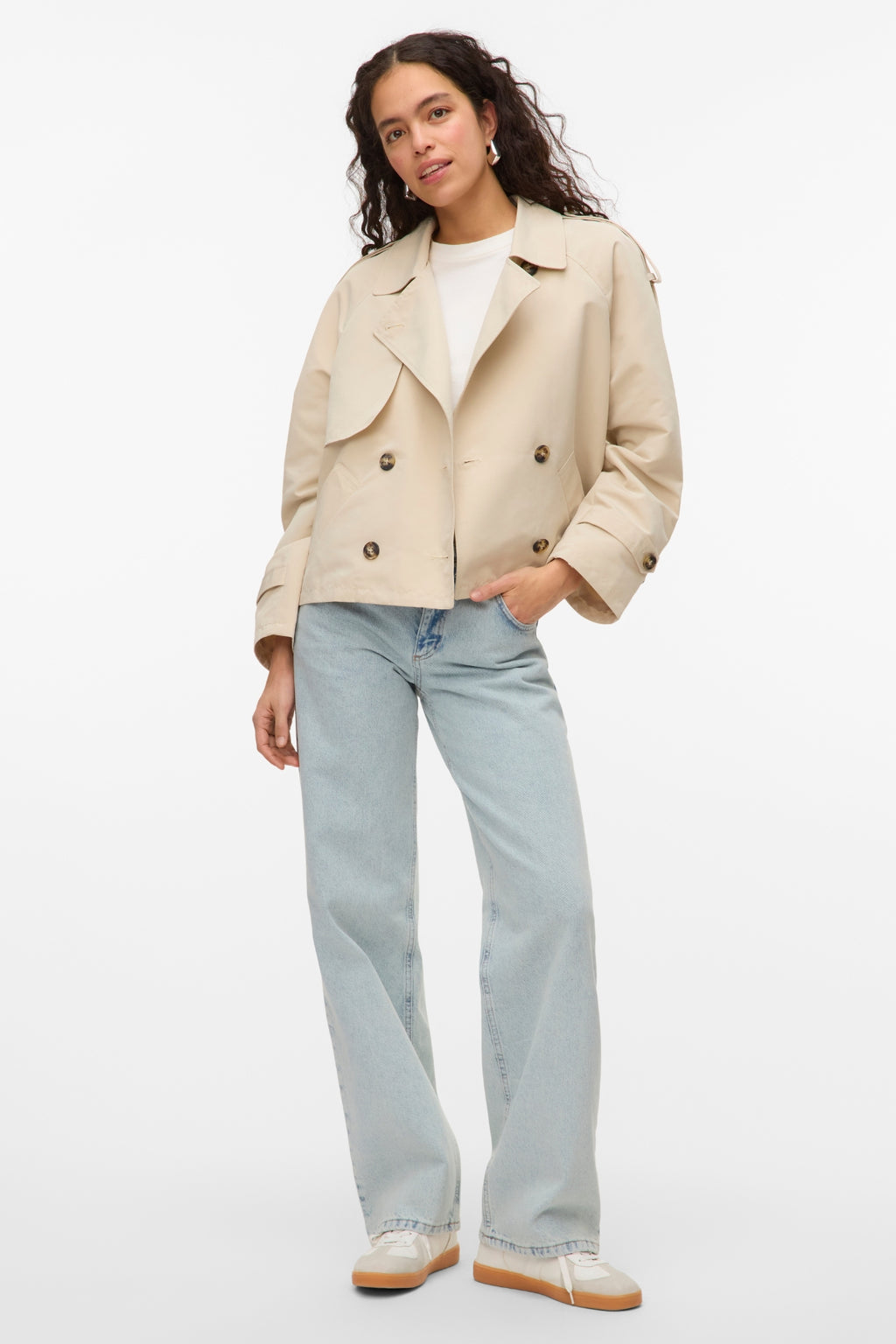Chloe Short Trenchcoat - Kaurapuuro