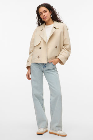 Chloe Short Trenchcoat - Kaurapuuro