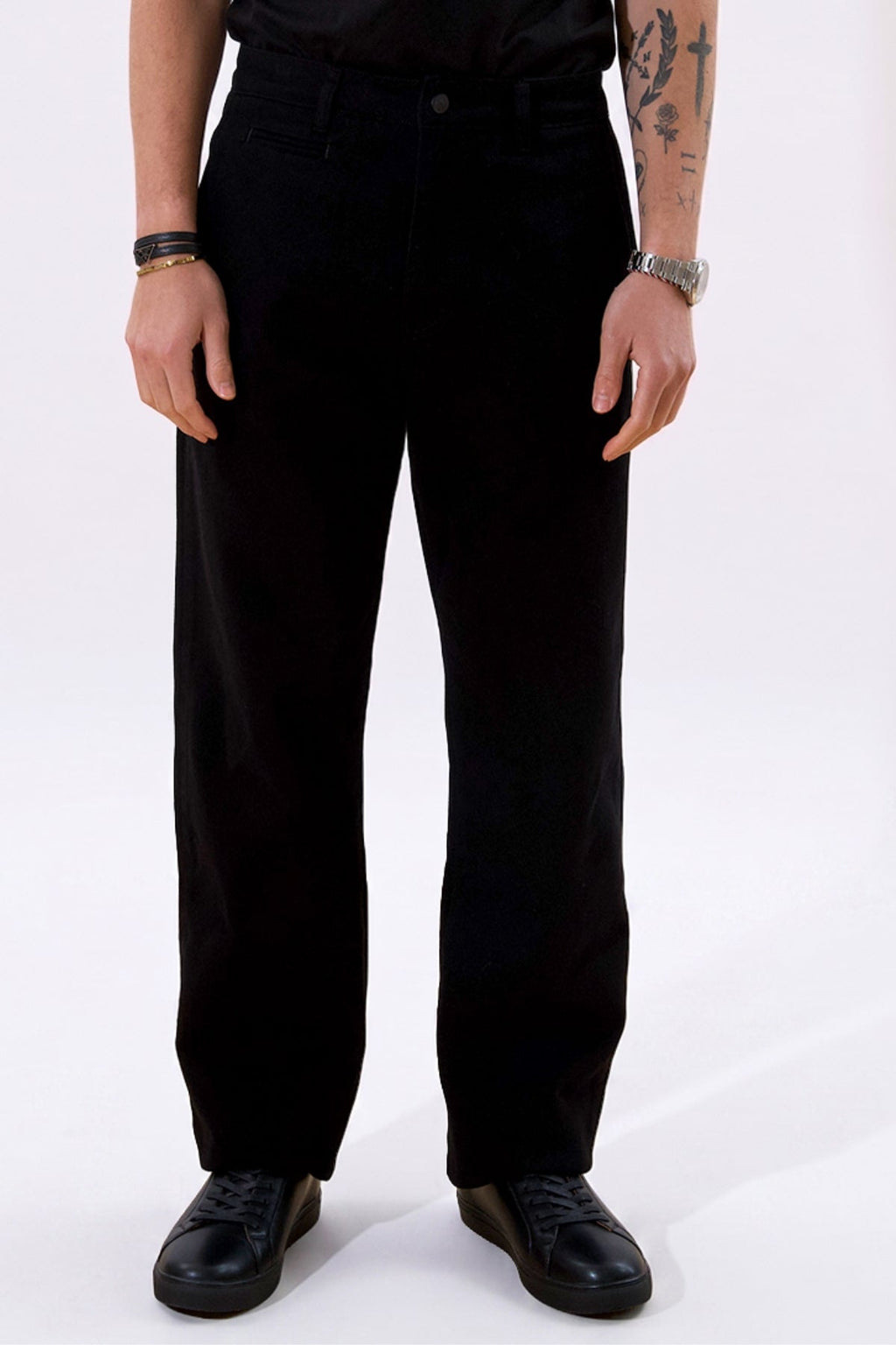 Straight Cotton Chino - musta