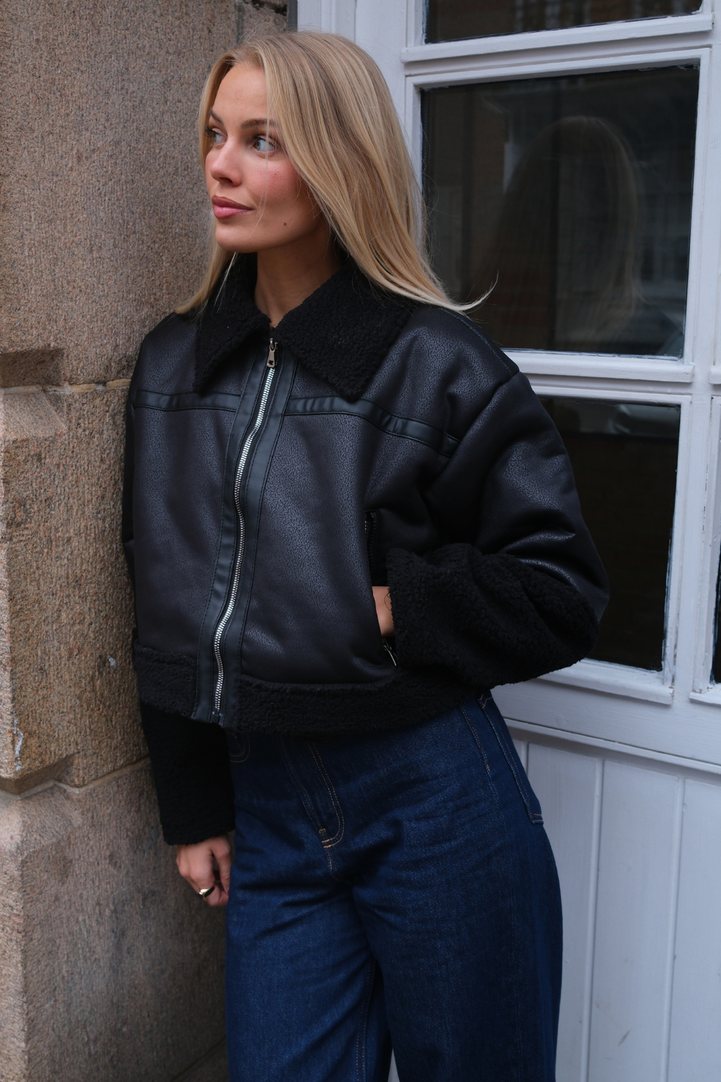 Daisy Shearling -takki - musta/musta