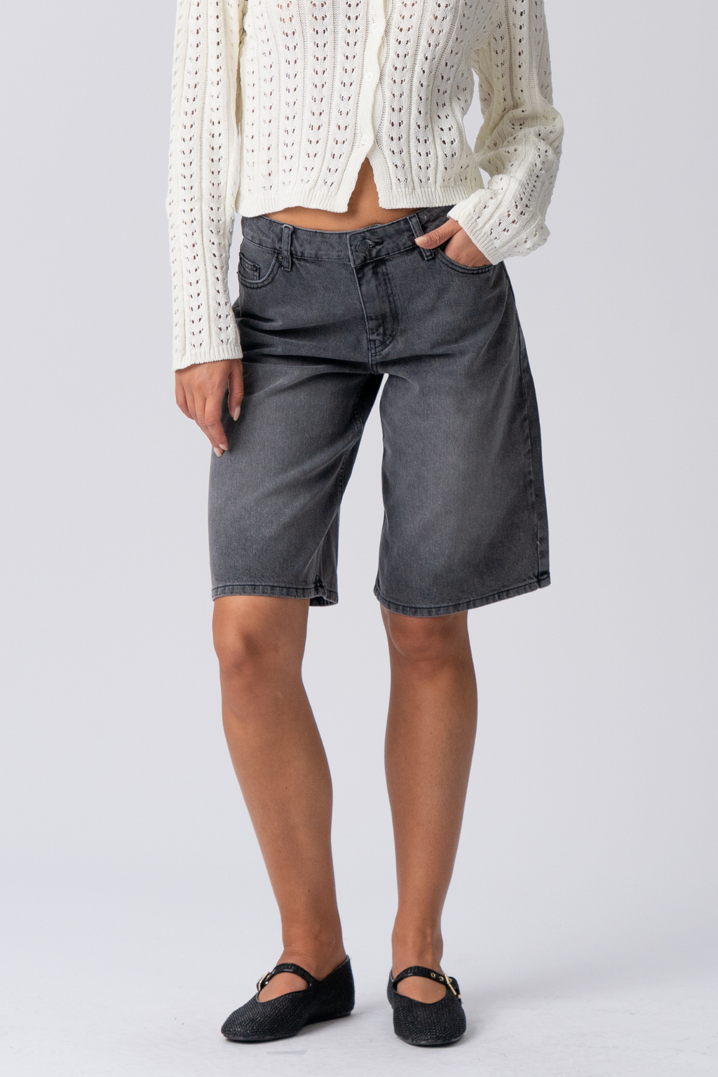 Denim Jorts - musta denim