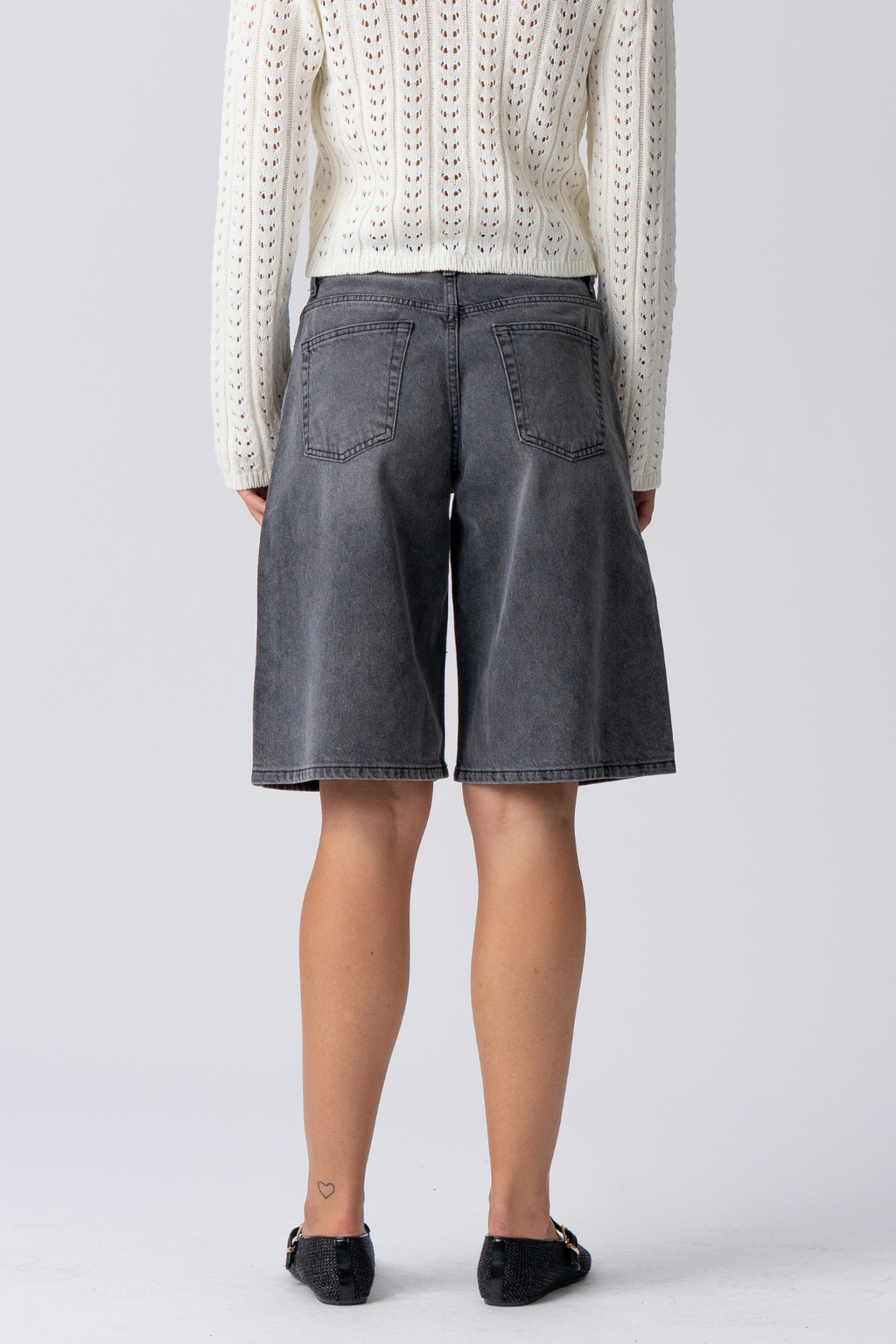Denim Jorts - musta denim