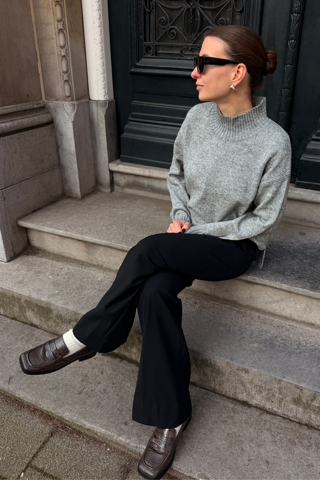 Emma Knit - vaaleanharmaa melange