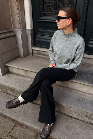 Emma Knit - vaaleanharmaa melange